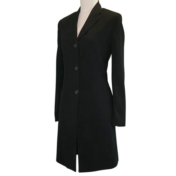 Lauren Ralph Lauren Long Sleeve Notched Collar 3 Button Knee Length Blazer Sz10P - Picture 2 of 6
